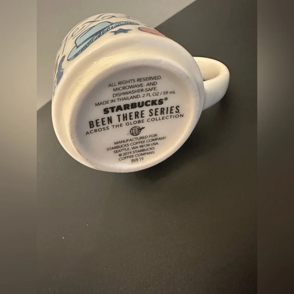Starbucks Coffee Mini Mug Texas Ornament 2 Oz Been There Series Globe EUC No Box